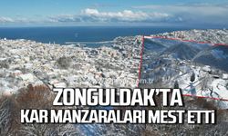 Zonguldak'ta kar manzaraları mest etti!