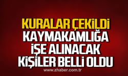 Kuralar çekildi! Çaycuma Kaymakamlığı'na alınacak 180 kişi belli oldu!