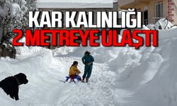 Bartın'da kar kalınlığı 2 metreye ulaştı!