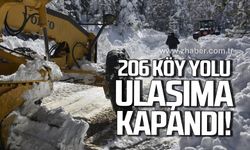 Kastamonu'da 206 köy yolu ulaşıma kapandı!