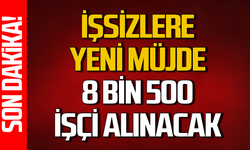 İşsizlere yeni müjde: 8 bin 500 işçi alınacak!