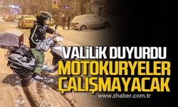 Zonguldak Valiliği duyurdu! Motokuryeler çalışmayacak!