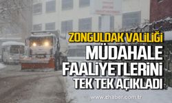 Zonguldak Valiliği ekiplerin müdahale faaliyet raporunu paylaştı!