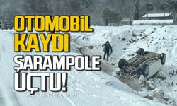 Çaycuma'da otomobil kaydı! Şarampole uçtu!