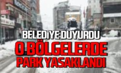 Zonguldak Belediyesi duyurdu! O bölgelerde park yasaklandı!