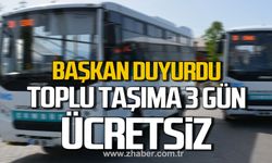 Bülent Kantarcı duyurdu! Toplu taşıma 3 gün ücretsiz!