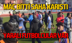 Bartın'da saha ringe dönüştü! Yaralı futbolcular var