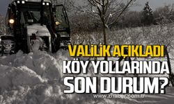 Zonguldak Valiliği açıkladı! Köy yollarında son durum!