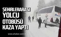 Kdz. Ereğli'de şehirlerarası yolcu otobüsü kaza yaptı!