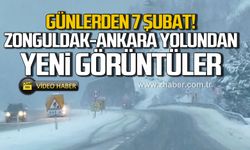 Günlerden 7 Şubat! Zonguldak-Ankara yolundan yeni görüntüler!