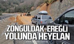 Zonguldak- Ereğli yolunda heyelan!