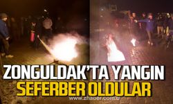 Zonguldak'ta yangın! Seferber oldular!