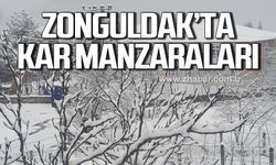 Zonguldak'ta kar manzaraları!