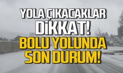 Yola çıkacaklar dikkat! Bolu yolunda kar etkili oluyor!