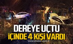 Kdz. Ereğli'de otomobil dereye uçtu! İçinde 4 kişi vardı!