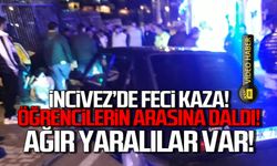 Feci kaza: Kaldırıma çıkan araç 4 öğrenciyi ezdi!