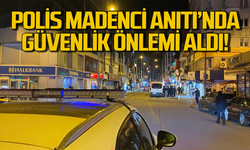 Madenci Anıtı önünde polis geniş güvenlik önlemi aldı