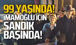 99 yaşında! İmamoğlu için Zonguldak'ta sandık başında!