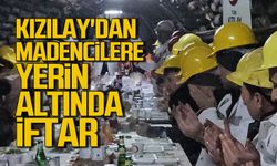 Kızılay'dan madencilere yeraltında iftar!