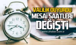 Bolu Valiliği duyurdu! Mesai saatleri değişti!