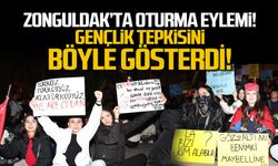 Zonguldak'ta oturma eylemi! Gençlik böyle tepki gösterdi!