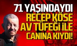 Çaycuma'da olay! Recep Köse av tüfeğiyle canına kıydı