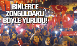 Zonguldak'ta binlerce CHP'li böyle yürüdü!