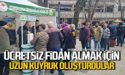 Zonguldak'ta vatandaşlardan fidan dağıtımına yoğun ilgi!