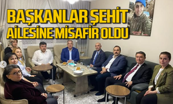 Başkanlar Şehit Mustafa Sezer’in ailesine misafir oldu