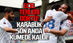 Karabük ecel terleri döktü: Son dakikalarda attığı golle kümede kaldı!