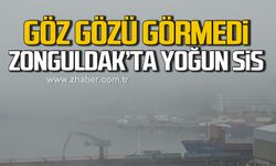 Zonguldak'ta yoğun sis! Göz gözü görmedi!