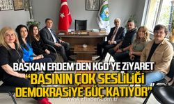 Başkan Tahsin Erdem’den KGD’ye ziyaret: “Basının çok sesliliği demokrasiye güç katıyor”