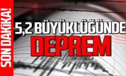 Konya'da 5,2 büyüklüğünde deprem