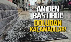 Zonguldak’ta sağanak, Düzce’de dolu! Saklanacak yer aradılar!
