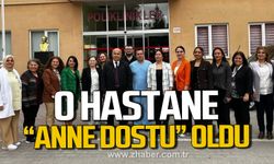 O hastane "Anne dostu" unvanı aldı!