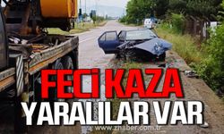 Çaycuma'da feci kaza! Yaralılar var!