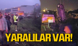 Zonguldak’ta araç dereye uçtu: Yaralılar var!