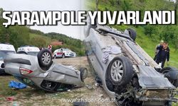 Devrek'te otomobil şarampole yuvarlandı!