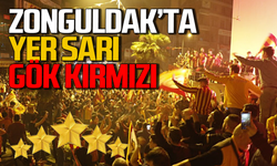Zonguldak Galatasaray için sokaklara döküldü 5.yıldızı kutluyor!
