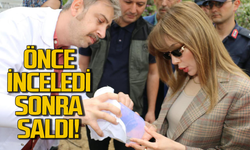 Gökçebey Kaymakamı zararlılarla mücadele ediyor!