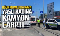 Uğur Mumcu'da kaza! Yaşlı kadına kamyon çarptı!