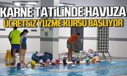 Karne tatilinde havuza! Çaycuma'da ücretsiz yüzme kursları başlıyor!