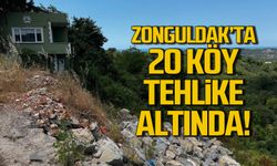 Zonguldak'ta 20 köy yolu tehlike altında!