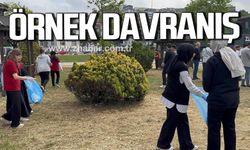 Alaplı'da öğrencilerden örnek davranış!