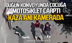 Bartın'da düğün konvoyunda çocuğa motosiklet çarptı! Kaza anı kamerada