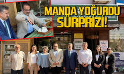 Birol İnceciköz'e manda yoğurdu ikram ettiler