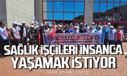 Hastane önünde eylem! Sağlık işçileri insanca yaşamak istiyor