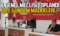 Zonguldak İl Genel Meclisi toplandı! İşte gündem maddeleri...