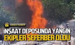 Kdz. Ereğli'de inşaat deposunda yangın! Ekipler seferber oldu!