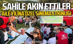Kozlu Sahili'ne akın ettiler! Aile yılına özel sinema etkinliği